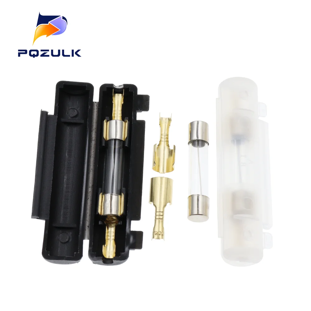 10Set 6X30MM Glas Sicherungshalter Mit 250V 0,5A 1A 1,5A 2A 3A 3,15A 4-30A 6*30MM Sicherung Buchse Flip Shell Schwarz/Weiß Flip Typ Image