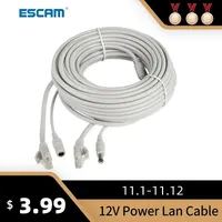 Escam 30m/20m/15m/10m/5m rj45 dc 12V LAN-Kabel Kabel Netzwerk kabel für CCTV-Netzwerk IP-Kamera