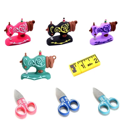 Cartoon USB 2,0 Flash-Laufwerk roter Stift USB 128GB 64GB 32GB komplettes Set Schneider Nähmaschine Schere Stift Laufwerk 16GB wasserdicht u Disk Image