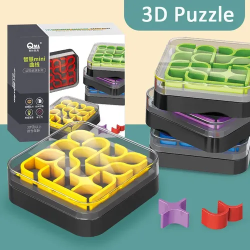 Kreative 3d verrückte Kurve Würfel Puzzle Puzzle Spiel Box Kinder Sudoku geometrische Linie Matrix