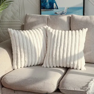 Superweicher Plüsch-Kissenbezug, Winter-Überwurf-Kissenbezug für Sofa und Nachttisch, Wohnzimmer, Image