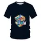 Heiß verkauft Kinder Rubik's Würfel T-Shirt Jungen Mädchen lustige Würfel Puzzle T-Shirt Kind Rubiks