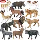 Oenux Zoo Welt Wildtier Löwe Hirsch Tiger Elefant Modell Action figuren Bauernhof Ziege Pferd Kuh