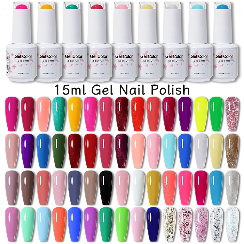 Clou Beaute Frühling Herbst Gel Nagellack 15 ml Vernis Semi Permanent UV Gel Nail art Lakiery Hyутowe Maniküre Solide Gel Polnisch Image