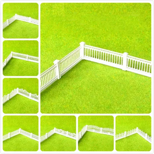Länge 1m Skala 1:100 Simulation Miniatur Geländer/Zaun Modell DIY Garten/Eisenbahn Szene Layout