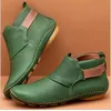 Frühlings- und Herbst-Damenschuhe, kurze Stiefel, Cowboy-Flats, Absatz, lässig, modisch, elegant, bequem, Größe 43, luxuriöser Vintage-niedriger Stiefel