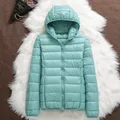 15 Farben Herbst/Winter leichte Daunen jacke Damen neue kurze Kapuze koreanische Mode schlanke