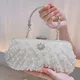 Perlen Frauen Abend taschen Stickerei Muschel Blume Diamanten Abschluss ball Clutch mit Griff Perle