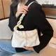 Mode plissierte Umhängetasche Mode Cloud Pu Leder kleine Handtaschen Geldbörse Frauen Perle Luxus