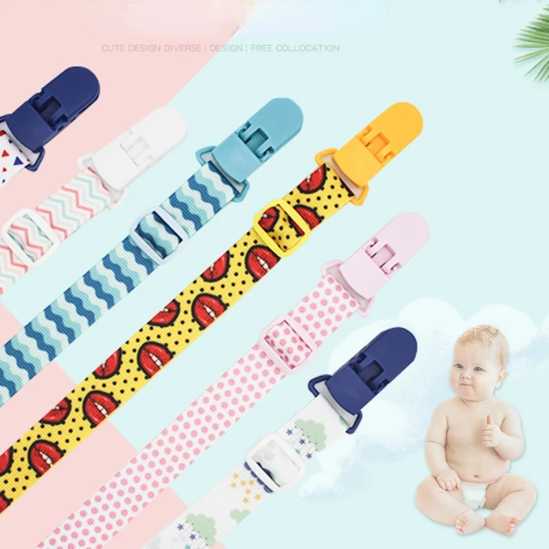 Kinder Schnuller Baby Schnuller Clip Anti-verloren Kette Einstellbare Beißringe Spielzeug Kinderwagen Zubehör Halter Strap Attache Tetine Nette Image