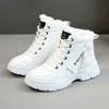 2024 neue Winter Dicken sohlen Frauen Turnschuhe Warme Plus Samt Baumwolle Schuhe Große Größe 42 Höhe-zunehmende plattform Frauen der Schuhe