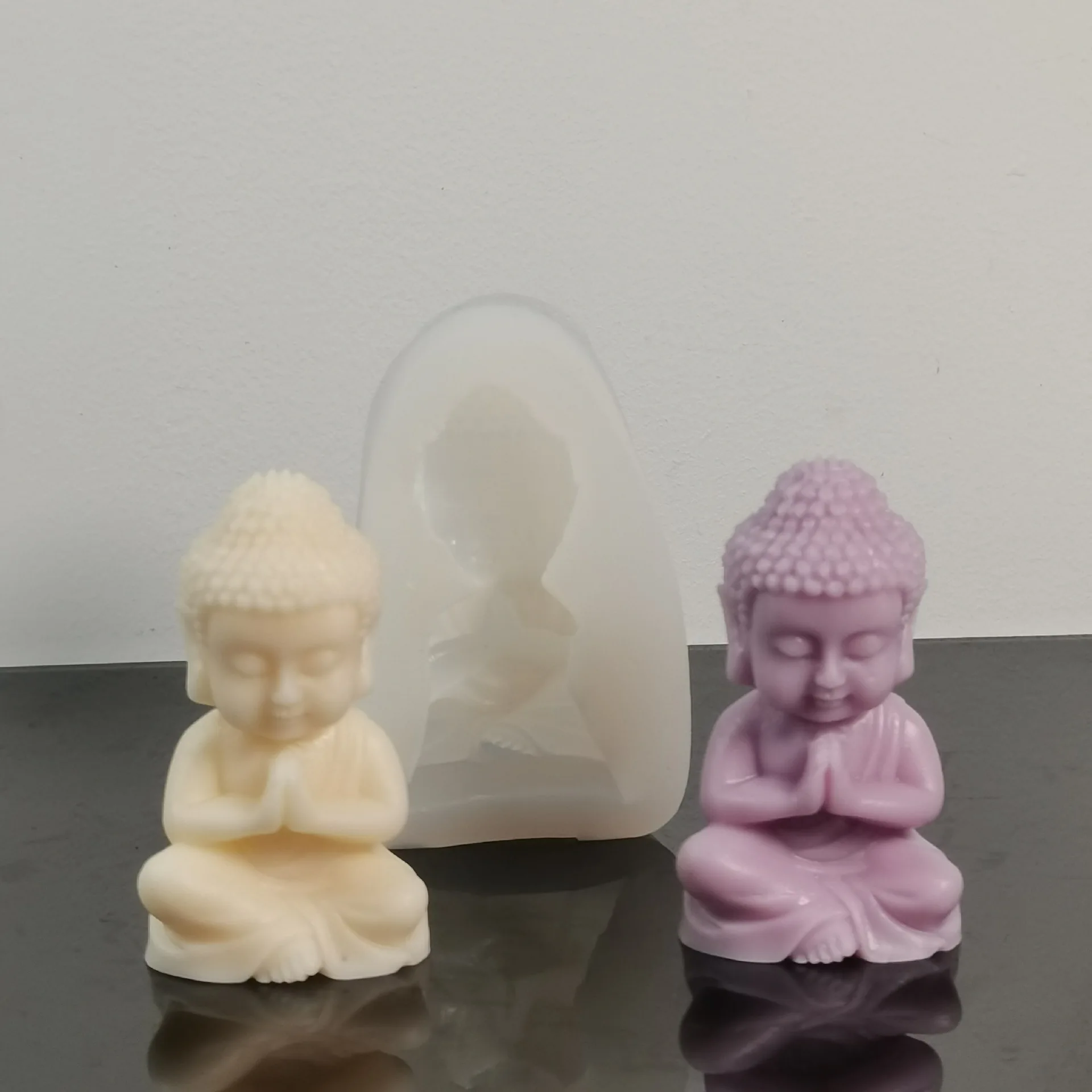 3d maitreya Silikon Kerzen form DIY Kirche Buddha machen Gips Epoxidharz Aroma Seife Schokolade Backformen Haupt dekoration Image