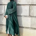 Saudi-Arabisch Muslim Open Baya für Frauen Stickerei Kaftan Kleid Ramadan Party lange Kleider Abayas