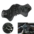 Universal Motorrad schwarz pu Leder Wärme Sattel Schild Deflektoren für Harley Touring Sportster