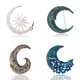 Ramadan klassische Strass Mond Brosche für Frauen Unisex 4 Arten Monde muslimischen Ramadan Zubehör