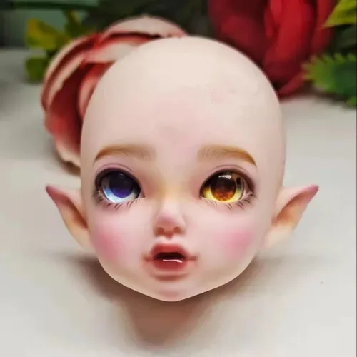 Banny Puppe Make-Up Kopf Zubehör 23cm Höhe Elf/Menschlichen Puppe Körper Teil 1/7 Bjd Können Ändern
