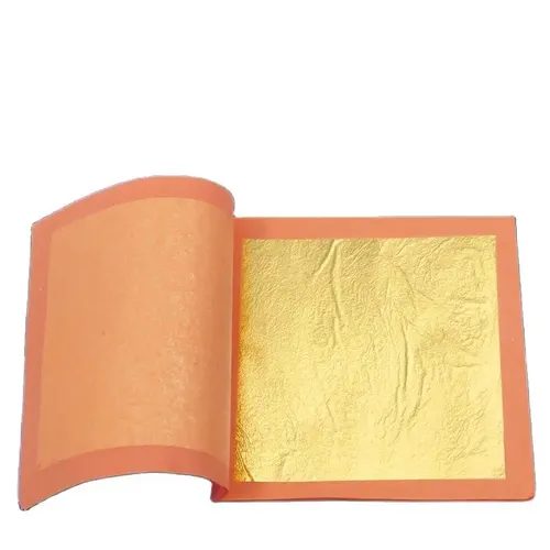 22k Blattgold echte Goldfolie 25 stücke Broschüre Blattgold Blatt 92% Gold 8x8cm für Kuchen Dessert