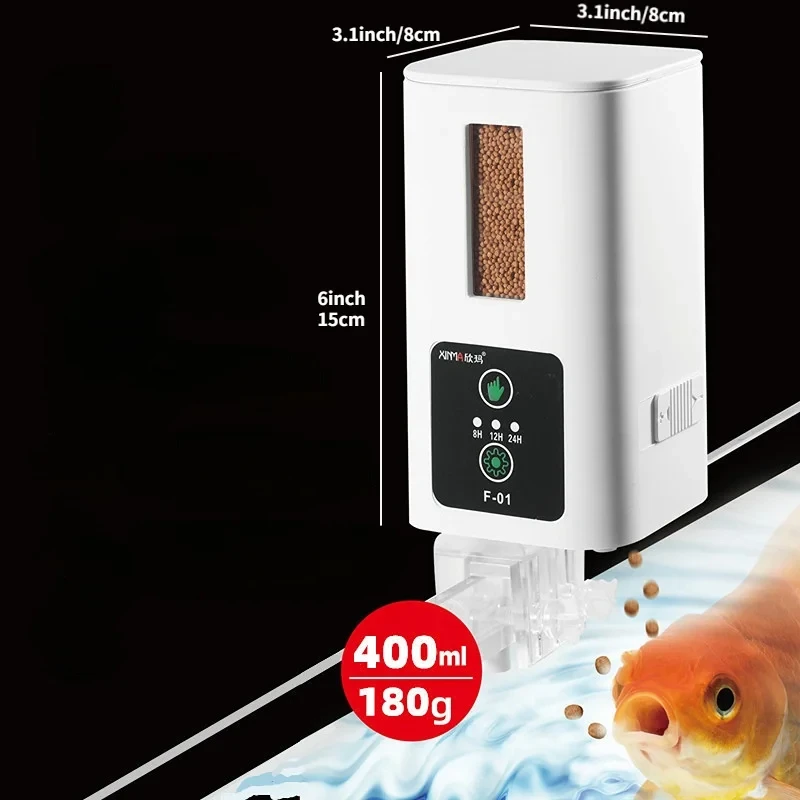 400 ml Aquarium Automatic Feeder Aquarium Intelligente Timing Fischfutterspender mit hoher Kapazität Big Fish Feeder Schildkrötenfütterungstrog Image