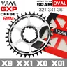 VXM GXP Oval Kettenrad MTB Fahrradketten ring Offset 3mm 6mm für MTB 32T 34T 36T Offset 6mm Sram