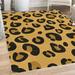 Animal Decorative Rug Leopard Animal Skin Pattern in Abstract Style Wild Safari Jungle Theme Quality Carpet for Bedroom Dorm and Living Room 6 Sizes Earth Yellow by Ambesonne