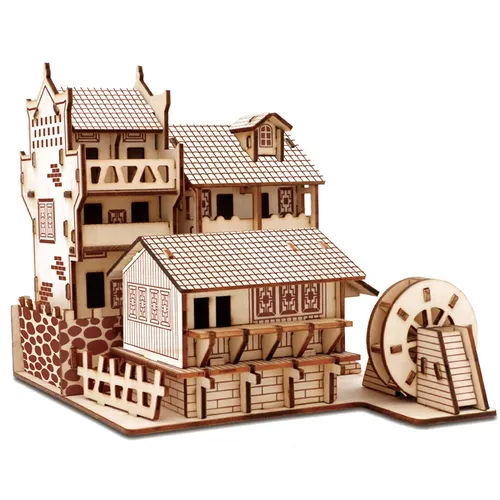 Chinesische Architektur 3d Holzbau Puzzles Gebäude Haus Modell Holz Puzzle DIY Lernspiel zeug für