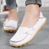 Schuhe für Frauen Mokassins Wohnungen Frau Faulenzer Echtes Leder Weibliche Schuhe Slip Auf Ballett Krankenschwester frauen Schuhe Plus Größe 2024