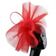 Elegante Mode Damen Rot Fascinator Hut Frauen Mode Hochzeit Headwear Stirnband Für Kirche Cocktail