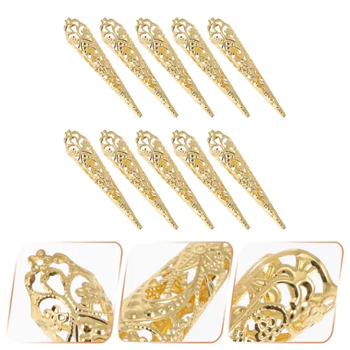 Finger nagels pitze Klauen ringe alte Fingernagel klaue Kostüm Krallen Nägel Ring Set für 10 Stück