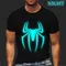 T-Shirt für Männer Kleidung Spider Print leuchtende T-Shirts Kurzarm Kleidung Frauen Männer T-Shirts