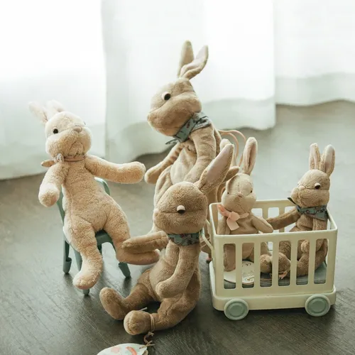 Braun Kaninchen Plushie Schöne Schläfrige Bunny Plüsch Für Baby Handmade Kleine Kaninchen Stofftier
