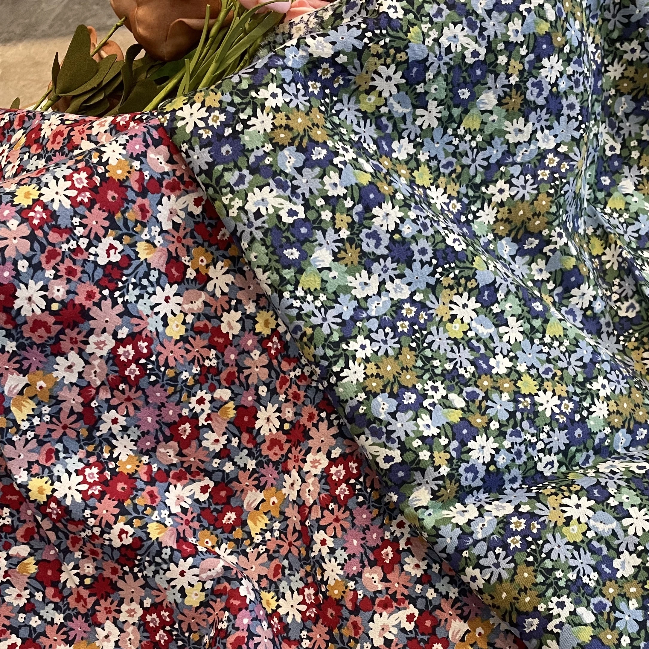 Betsy Flora 40S Baumwollstoff für Kinder, Baby, Nähen, Kleider, Rock, DIY, handgefertigt, Designer-Patchwork, Meterware