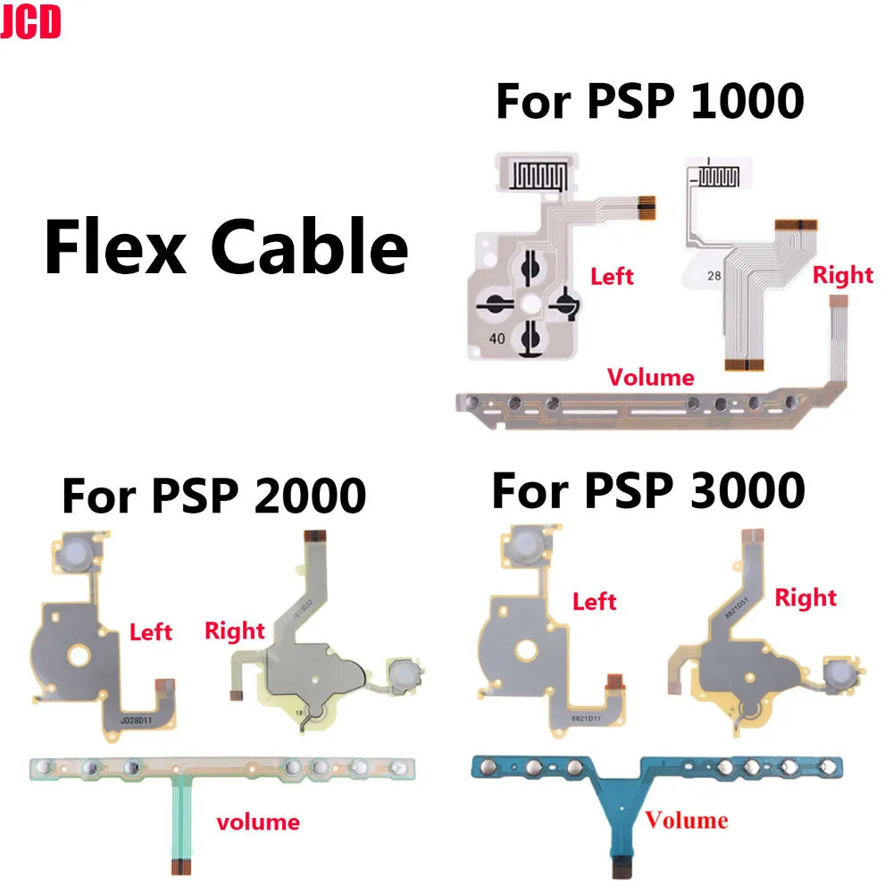 JCD Für PSP 2000 PSP 3000 Flex Kabel Für PSP 3000 2000 1000 Richtung Kreuz Taste Links Taste Lautstärke Rechts tastatur Band Draht Image