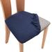 Stretch Dining Chair Seat Cover Stretch Chair Seat Cushion Slipcover for Dining Room Kitchen Banquet - Navy Blue
