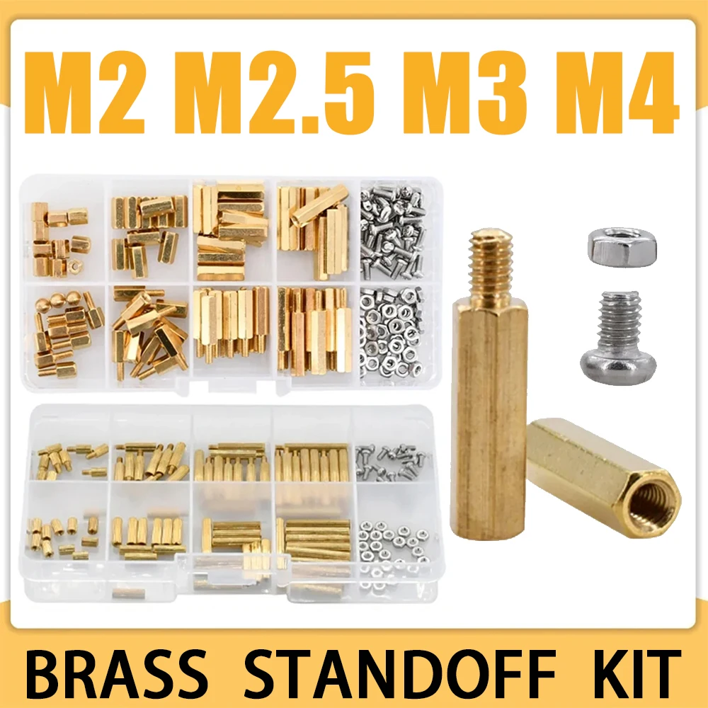 M2 M2.5 M3 M4 Motherboard-Abstandshalter Computer-Leiterplatten-Halterung Messing-Sechskantschrauben PCB-Säulen Sechskantbolzen und Muttern-Sets Image