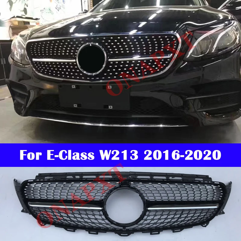 Für Mercedes-Benz E klasse W213 2016-2020 ABS Mitte grille E-Coupe W238 Diamant GT Grill facelift E200 E300 E250 E320 E350 E400 Image