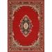 Rugs.com Amaya Collection Rug â€“ 7 x 10 Red Medium Rug Perfect For Bedrooms Dining Rooms Living Rooms