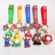 Super Bros Schlüssel bund PVC Action figuren Spielzeug Luigi Koopa Troopa Kröte Goomba Super Mario