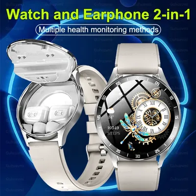2024 Smartwatch Männer Frauen Armband 2 in 1 Tws drahtlose Ohrhörer 1,39 Zoll Herzfrequenz Blutdruck Sport wasserdichte Smartwatch