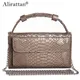 Ali rattan сумка женская 2024 тренд Leder Schlangen muster Leder Clutch Umhängetasche Frauen