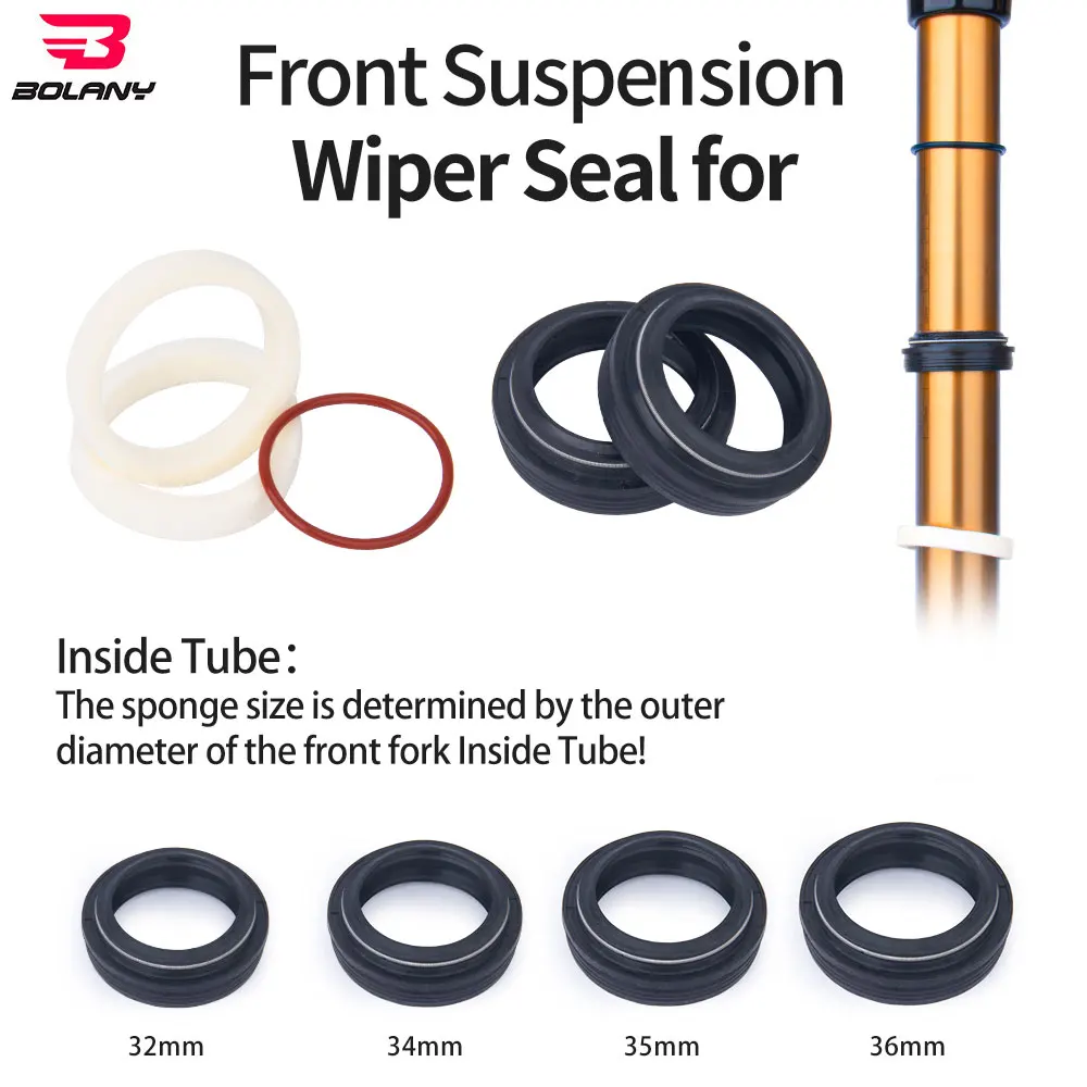 Fahrrad gabel Wischer Dichtung O-ring/Öl saugfähigen schwamm für Front Suspension Staub Öl Dichtungen 32mm Innen rohr Fahrrad Zubehör Image