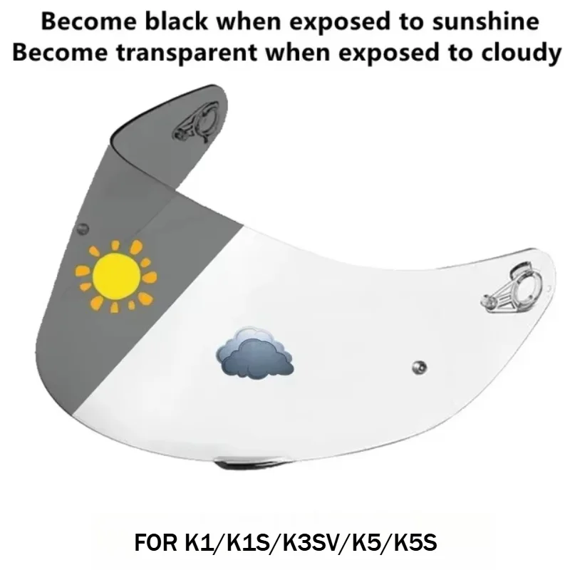 Photo chromes Visier für agv k5 k5s K5-S k3sv K3-SV k1 helm brille bildschirm schild windschutz scheibe zubehör teile auto chrome linse Image