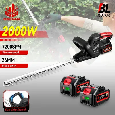 2000W Bürstenlosen Elektrischen Heckenschere Cordless Haushalt Trimmer Wiederaufladbare Gras Trimmer Garten Werkzeuge Für Makita Batterie Pin