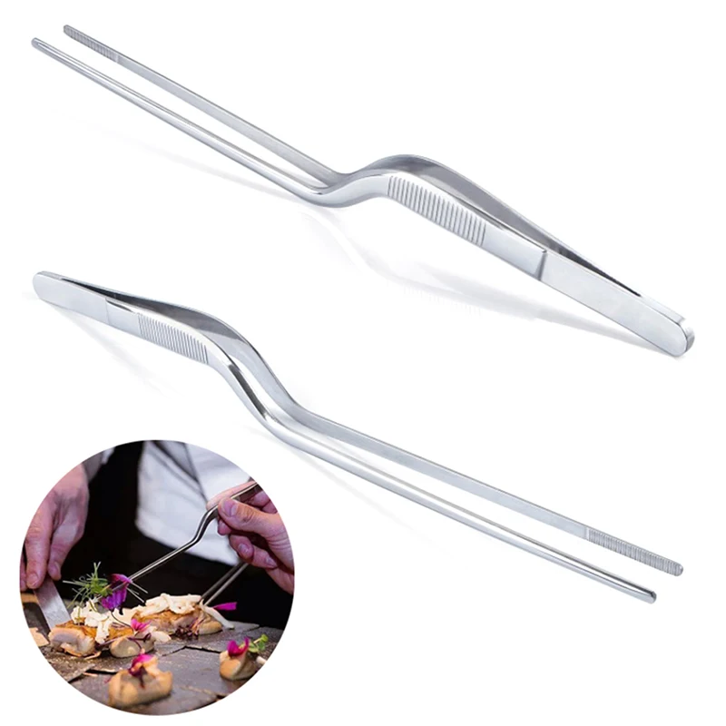 1pc Edelstahl Küchen pinzette Grill Lebensmittel Pinzette Clip für Picknick Grill Kochen Küchengeräte