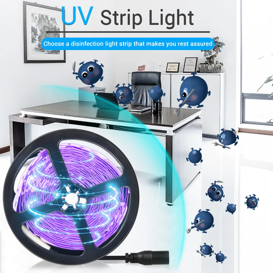 UV-Licht LED-Streifen Licht smd2835 UV-Licht Leuchte UV-Lampe LED-Band Hintergrund beleuchtung lila Lampe für DJ Fluoreszenz Party Image
