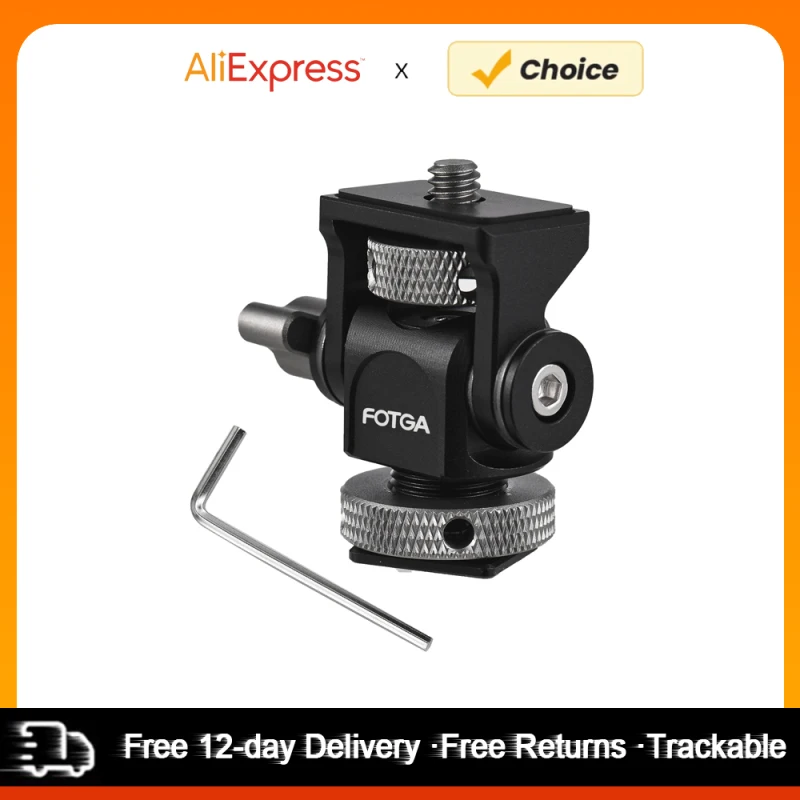 Fotga kamera monitor halterung mit kalt schuh feld monitor halterung halterung aluminium legierung 1/4 zoll schrauben neigung einstellbar Image