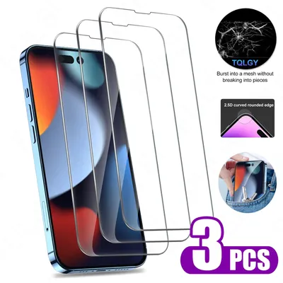 3PCS 9H gehärtetes Displayschutzfolie für iPhone 11 12 13 14 15 Pro Max XR XS X gehärtetes Glas auf iPhone 6 7 8 Plus SE 2020 Glas