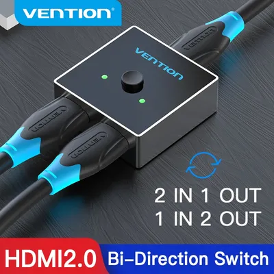 Tions HDMI Splitter 4K 60Hz HDMI Schalter Bi-Richtung 1x 2/2x1 Adapter HDMI switcher 2 in 1 für HDTV