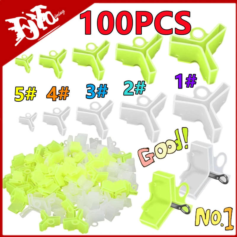 100–10 Stück leichtes Zubehör mit Schlitzen, Ärmeln, Werkzeug, langlebige Schutzkappen, Angeln, Hakenabdeckung, Sicherheit, Höhen, Fischausrüstung Image