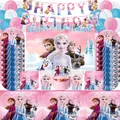 Disney Pink Frozen Party Folie Luftballons Dekorationen Anna Elsa Papier Geschirr Set Kinder Mädchen