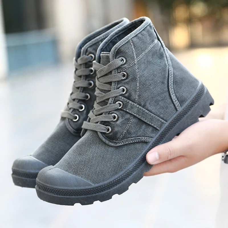 Herbst Frühen Winter Stiefel Männer Leinwand Schuhe High top Casual Schuhe Mode herren Stiefel Männlich Marke Ankle Botas A215